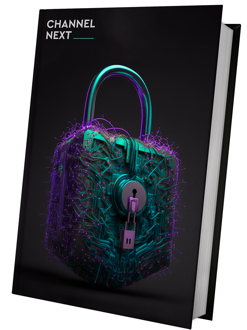 cybersecurity solutions on channel next - A book with an image of lock